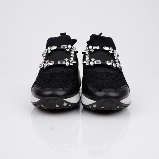 Roger Vivier Run Strap Buckle Sneakers Black 156728656