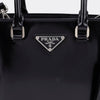 Prada Triangle Logo Small Brushed Leather Tote Bag Black 156922922 [P]