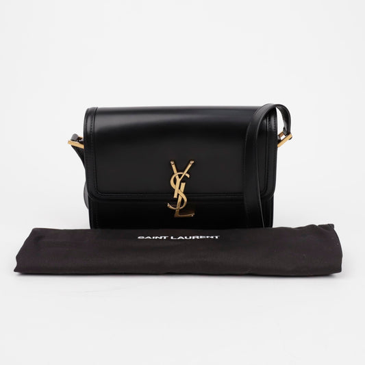 SAINT LAURENT Sophrino Medium Satchel Bag Schwarz mit Goldbeschlägen 155942426