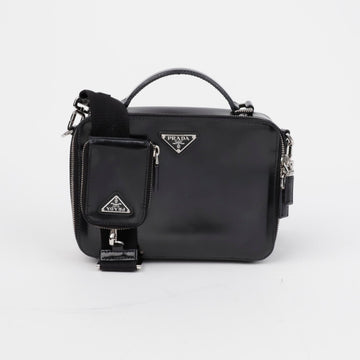 Prada Saffiano Leather Crossbody Bag Black 156046499