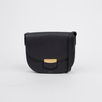 CELINE トロター スモール グレインド カーフスキン ショルダーバッグ ブラック 156057142