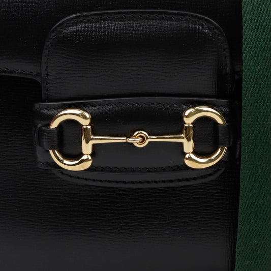 Gucci Horsebit 1955 Mini Leather Shoulder Bag Black 156189311