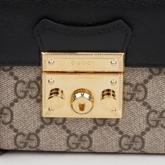 GUCCI Mini GG Supreme Canvas Top Handle Schultertasche Schwarz 156190478