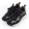 CHANEL Mixed Fiber Suede Sneakers Black Khaki 38.5(255) 157118947 [P]
