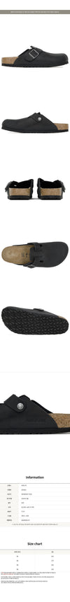BIRKENSTOCK Ölleder Boston Mule Schwarz 26SS 59463 / 059463 154764587 [P]
