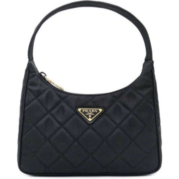 Prada Nylon Quilted Hobo Bag Black stamp: 1NE051 2DYC F0002 134128881 [P]