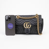 Gucci GG Marmont Mini Leather Shoulder Bag Black 156514583 [P]