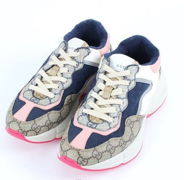 Gucci Raiton Pink Sole Sneakers 34(210) 157119981