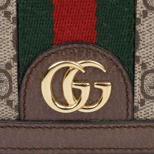 Gucci Ophidia GG Card Case Wallet Brown 156721919