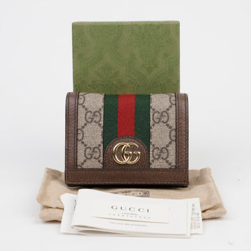 GUCCI Ophidia GG Kartenetui Geldbörse Braun 156721919