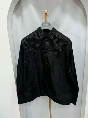 Prada New Studded Renylon Shirt L 157120238