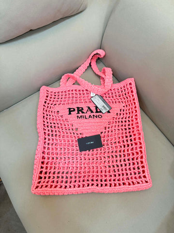 PRADA ラフィア クロセ トートバッグ 157120466