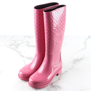 LOUIS VUITTON Glänzende Regenstiefel Pink 36(230) 157120483
