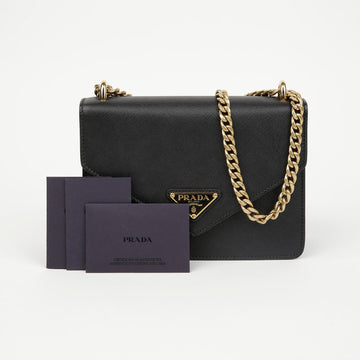 Prada Triangle Logo Envelope Chain Shoulder Crossbody Bag 1BD200 156729090