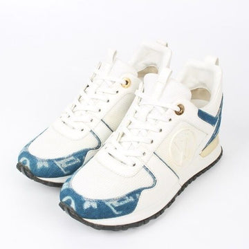Louis Vuitton Denim Runaway Sneakers Gold 35.5 157120525