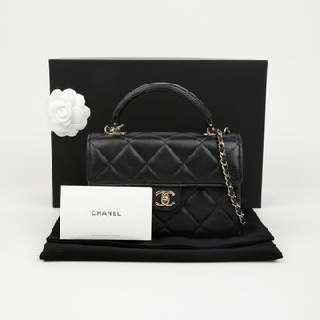 CHANEL Caviar Retro Twist Kleine Top Handle Schultertasche AP4568 156797834