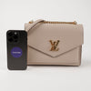 Louis Vuitton Grained Leather Chain Bag Gray 156821610 [P]