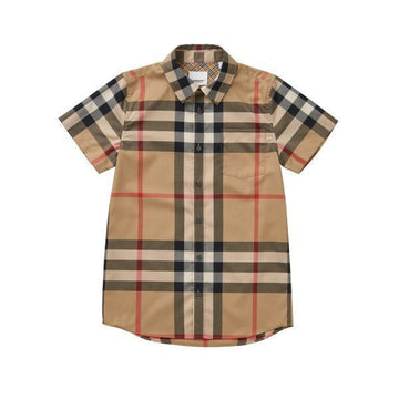 Burberry Kids Check Short Sleeve Shirt 49523729