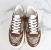 GUCCI Embroidered Sneaker Braun 7 (260) 157120726 [P]
