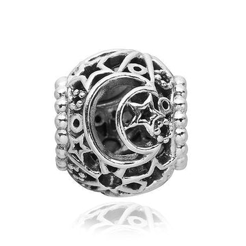 Pandora Charm 799183C00 Openwork Star Moon Silver Charm 40034407