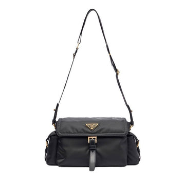 PRADA 26SS Medium Nylon Schultertasche Schwarz 1BD394 RDLN F0002 157120808