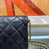 CHANEL Pearl Logo Chain Flap Bag Black Gold AS5011 157120839 [P]