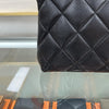 CHANEL Pearl Logo Chain Flap Bag Black Gold AS5011 157120839 [P]
