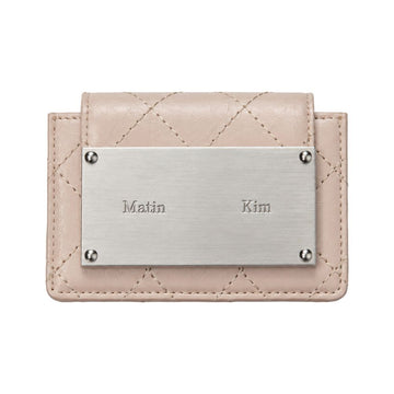 Matin Kim Quilted Accordion Card Wallet Beige MK2400WL005M 155525913