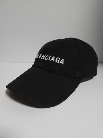 Balenciaga Black Embroidered Logo Baseball Cap B0105 157124177