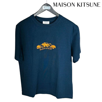 MAISON KITSUNE Outdoor Profil Fox Besticktes Logo T-Shirt mit kurzen Ärmeln NM00112KJ0118 P480 157126490