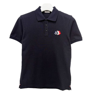 Moncler Cotton Pique Polo Short Sleeve T-Shirt with Logo Patch 157128610
