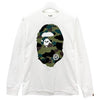 BAPE Big Ape Head Langarmshirt in Weiß-Grün 157128967 [P]