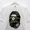 BAPE Giant First Camo Big Ape Head Short Sleeve T-Shirt White Green 157128990 [P]