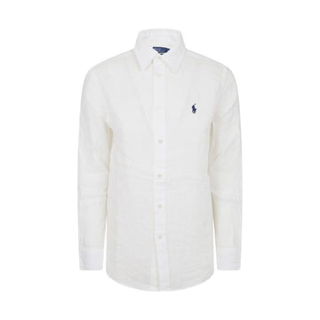 POLO RALPH LAUREN 26SS ポニー刺繍クラシックフィットリネンシャツ ホワイト 211970730 518 153588347