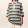 AMI Streifen Baumwolle Patch Polo 157145944 [P]