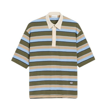 AMI Streifen Baumwolle Patch Polo 157145944
