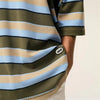 AMI Streifen Baumwolle Patch Polo 157145944 [P]