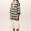 AMI Streifen Baumwolle Patch Polo 157145944 [P]