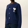 AMI Wool Crew Neck Cardigan 157145955 [P]