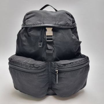 PRADA Nylon Ein-Schließe Rucksack Medium Schwarz Unisex 157146930