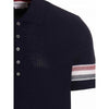 Thom Browne Trimming Textured Cotton Short Sleeve Polo Shirt 157147069 [P]