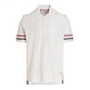 THOM BROWNE トリミングテクスチャーコットン半袖ポロシャツ 157147085 [P]