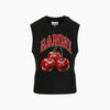 Ganni Wool Knit Cherry Graphic Phantom Vest 26SS A1070264 252 156950148 [P]