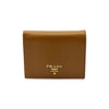 PRADA Kamel Leder Lettering Logo Klapp Geldbörse 157151631 [P]