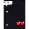 COMME DES GARCONS Rundhalsausschnitt Doppelt Burgunder Emblem Strickpullover 157159235 [P]