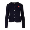 COMME DES GARCONS Doppelherz-Patch-Cardigan 157159293 [P]