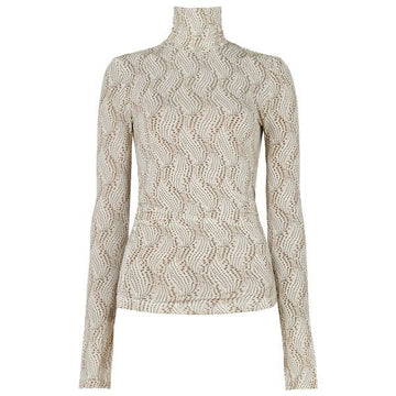 ISABEL MARANT エクリュ ジョイエラ ハイネック ロングスリーブ Tシャツ TS0137FA A4K30I 23EC 92750209