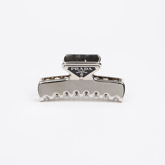 Prada Metal Hair Clip Silver 156690002