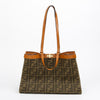 FENDI Kaki FF Logo Stickerei Jacquard Peekaboo Medium Shopper 2WAY / 8BH374 156720935 [P]