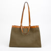 FENDI Kaki FF Logo Stickerei Jacquard Peekaboo Medium Shopper 2WAY / 8BH374 156720935 [P]